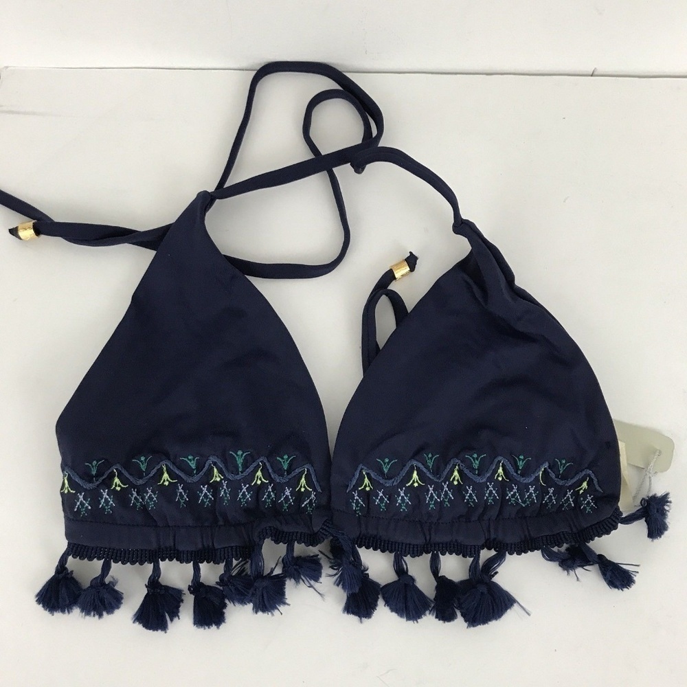 Naja .Co Madeline Triangle Bikini Top‎ Navy Blue